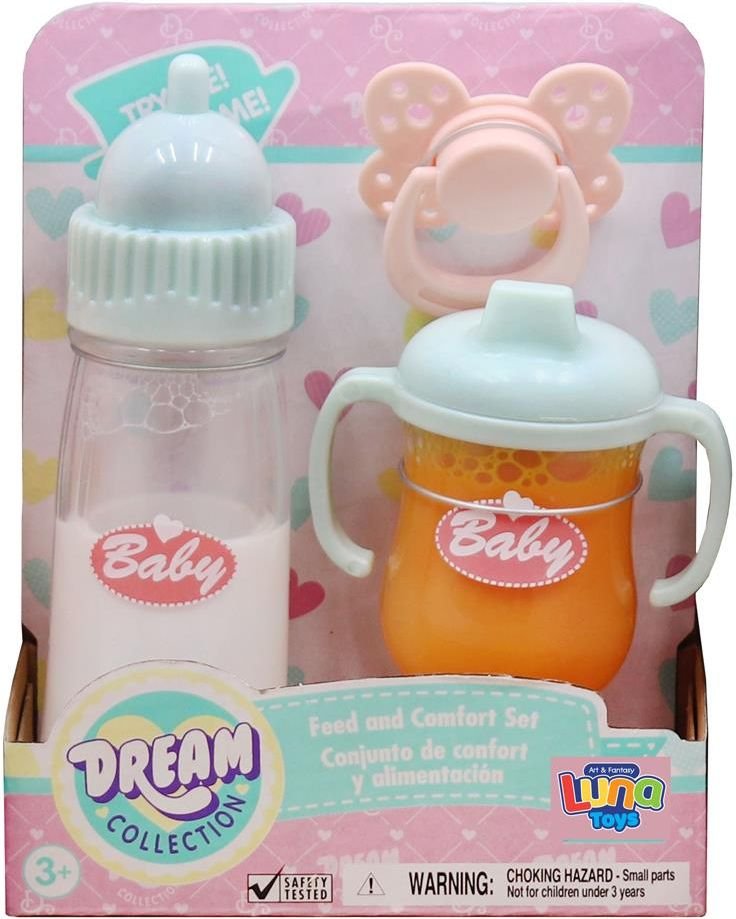 LUNA ΣΕΤ ΠΕΡΙΠΟΙΗΣΗΣ LUNA TOYS 3 ΤΜΧ ΜΠΙΜΠΕΡΟ, ΠΙΠΙΛΑ, ΧΥΜΟΣ ΣΕ 2 ΣΧΕΔΙΑ