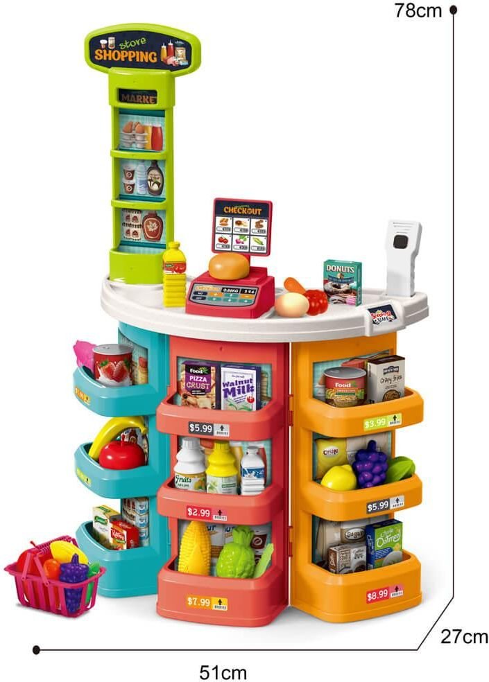 LUNA ΣΟΥΠΕΡ ΜΑΡΚΕΤ LUNA TOYS ΜΕ ΗΧΟ ΚΑΙ ΦΩΣ 45 ΤΜΧ