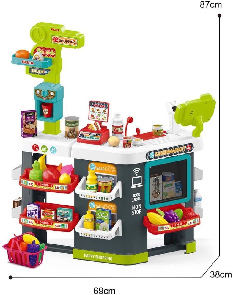 ΣΟΥΠΕΡ ΜΑΡΚΕΤ LUNA TOYS ΜΕ ΗΧΟ ΚΑΙ ΦΩΣ 81 ΤΜΧ LUNA
