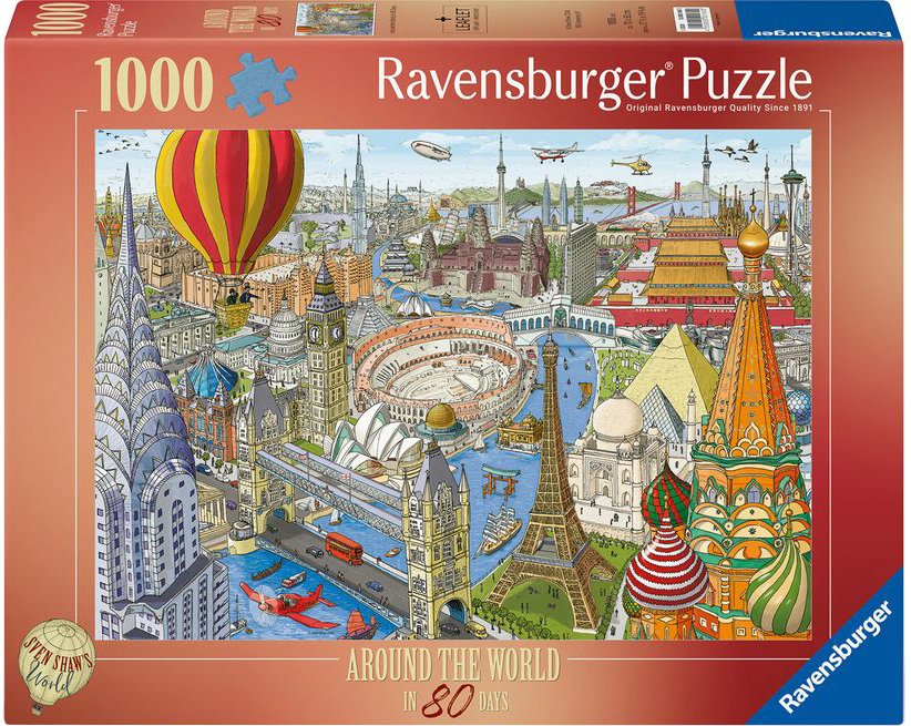 Ο ΓΥΡΟΣ ΤΟΥ ΚΟΣΜΟΥ ΣΕ 80 ΗΜΕΡΕΣ RAVENSBURGER 1000 ΚΟΜΜΑΤΙΑ RAVENSBURGER