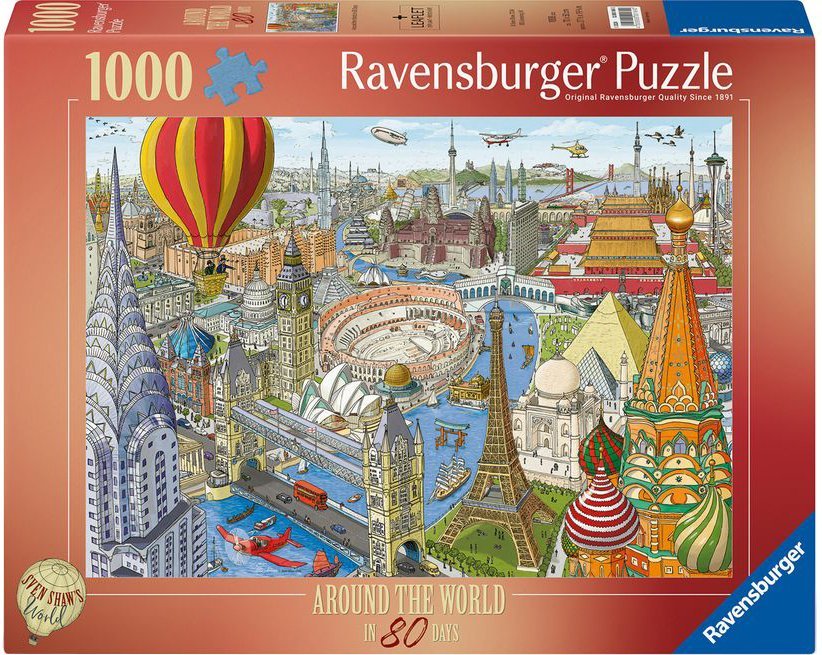 Ο ΓΥΡΟΣ ΤΟΥ ΚΟΣΜΟΥ ΣΕ 80 ΗΜΕΡΕΣ RAVENSBURGER 1000 ΚΟΜΜΑΤΙΑ