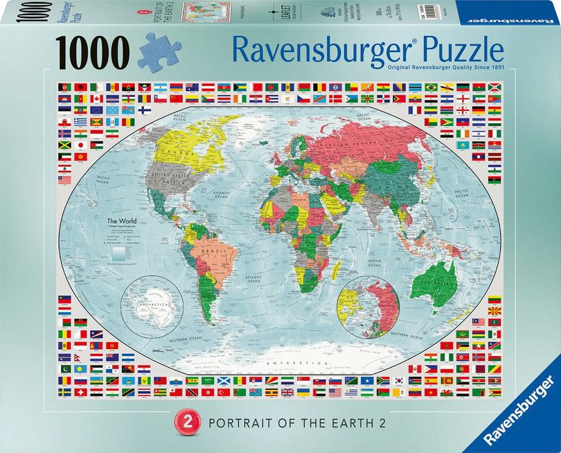 ΠΑΓΚΟΣΜΙΟΣ ΧΑΡΤΗΣ RAVENSBURGER 1000 ΚΟΜΜΑΤΙΑ