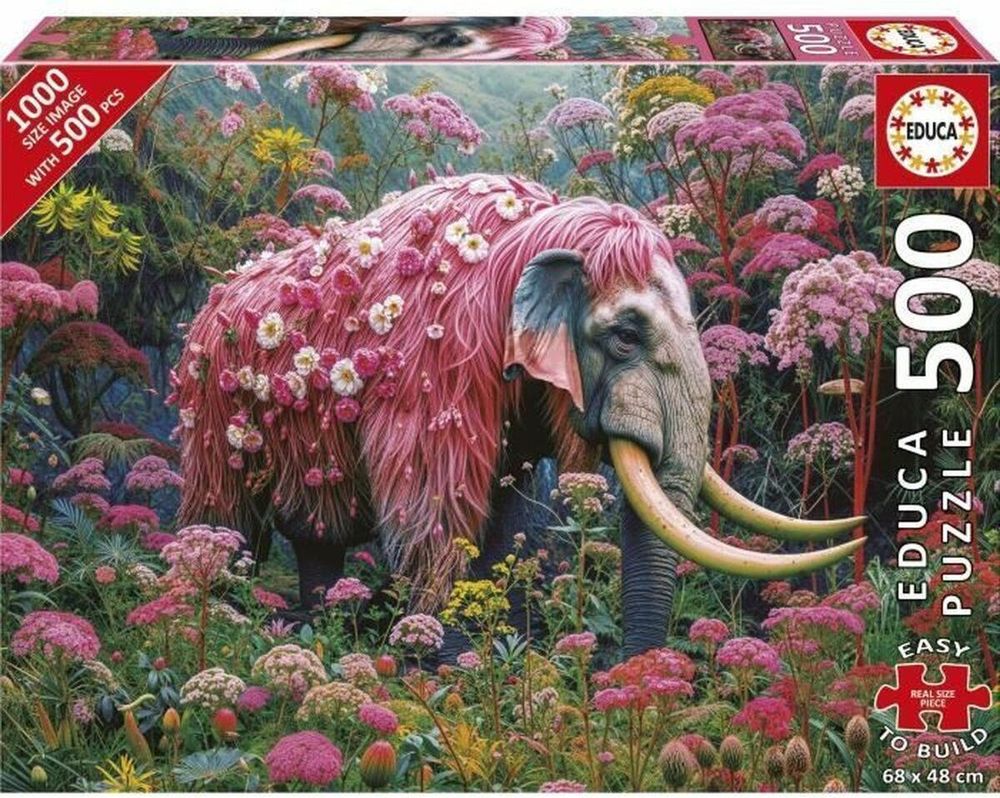 PUZZLE EDUCA XXL 500 FLORAL ELEPHANT (20228)