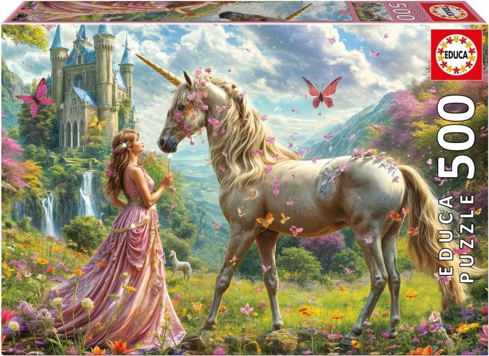PUZZLE EDUCA 500 FAIRIES, UNICORNS AND BUTTERFLIES (20243) EDUCA