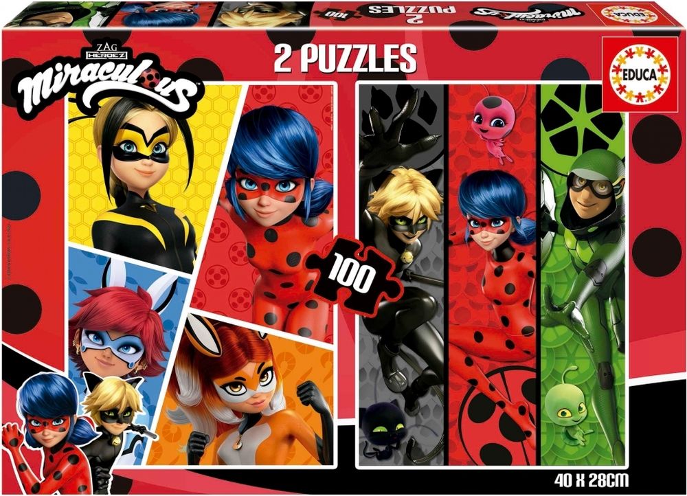 PUZZLE EDUCA LADYBUG 2X100 200 ΤΜΧ (19969) EDUCA