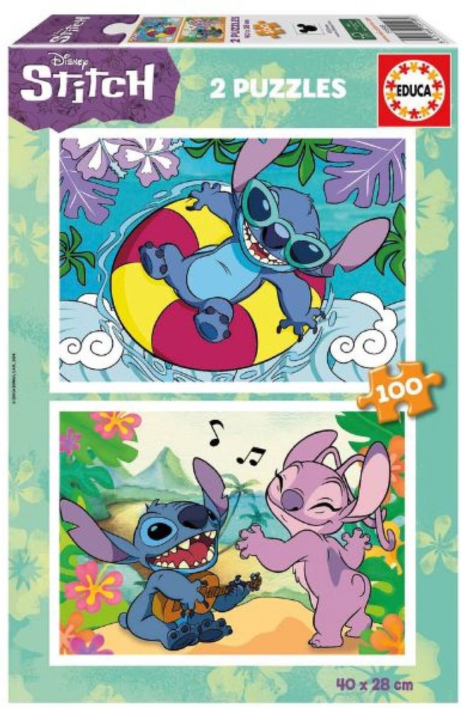 PUZZLE EDUCA DISNEY STITCH 2X100 200 ΤΜΧ (19998) EDUCA