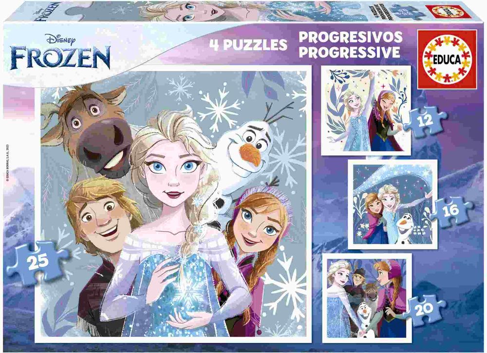 PUZZLE EDUCA FROZEN 12-16-20-25 TMX (19735)