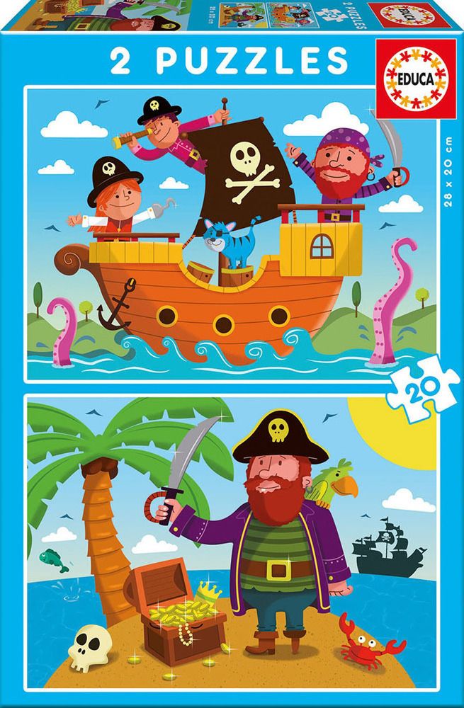 PUZZLE EDUCA PIRATES 2X20 40 ΤΜΧ (17149)