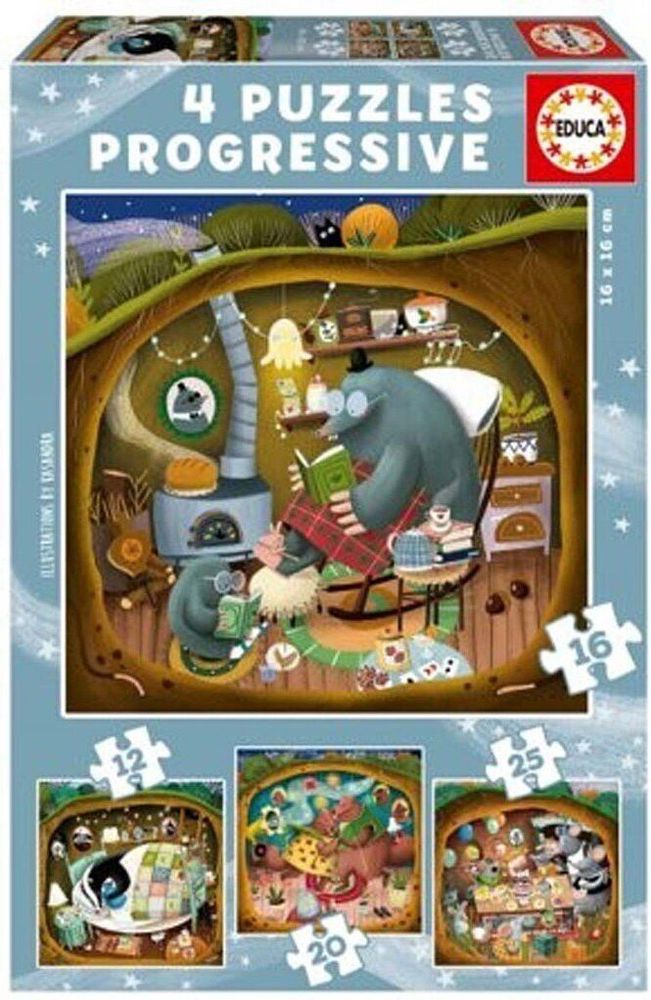 PUZZLE EDUCA FOREST TALES 12-16-20-25 TMX (19685) EDUCA