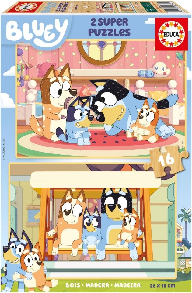 EDUCA PUZZLE EDUCA BLUEY ΞΥΛΙΝΟ 2X16 32 ΤΜΧ (20347)