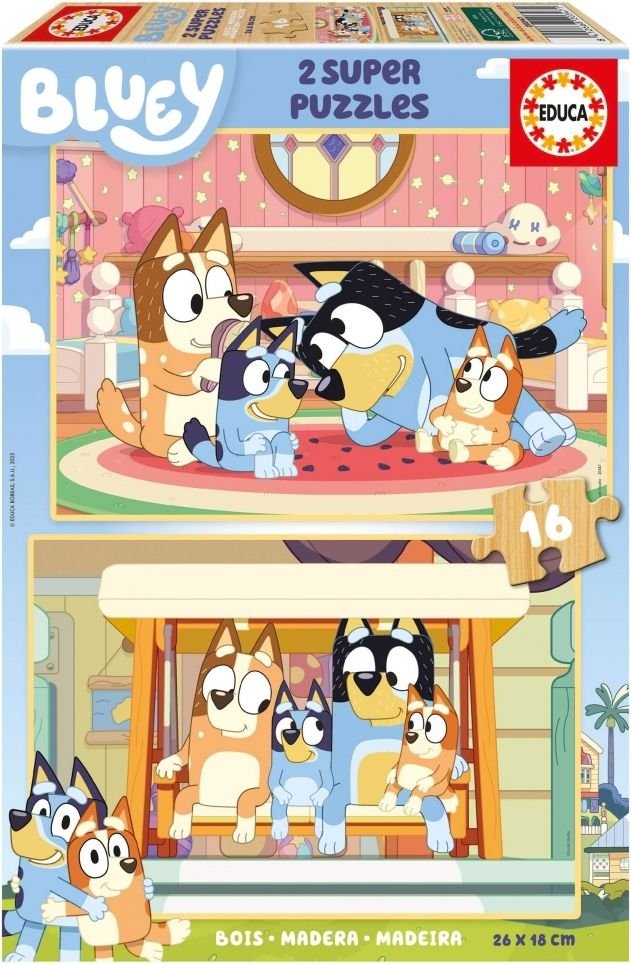 EDUCA PUZZLE EDUCA BLUEY ΞΥΛΙΝΟ 2X16 32 ΤΜΧ (20347)