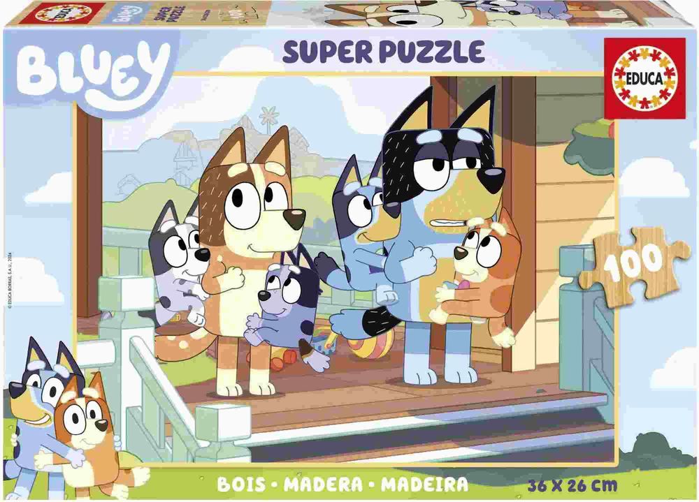 EDUCA PUZZLE EDUCA 100 BLUEY WOODEN (19967)