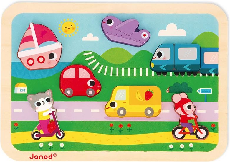 JANOD PUZZLE JANOD ΣΦΗΝΩΜΑΤΑ ΟΧΗΜΑΤΑ 7 ΤΜΧ (J07124)