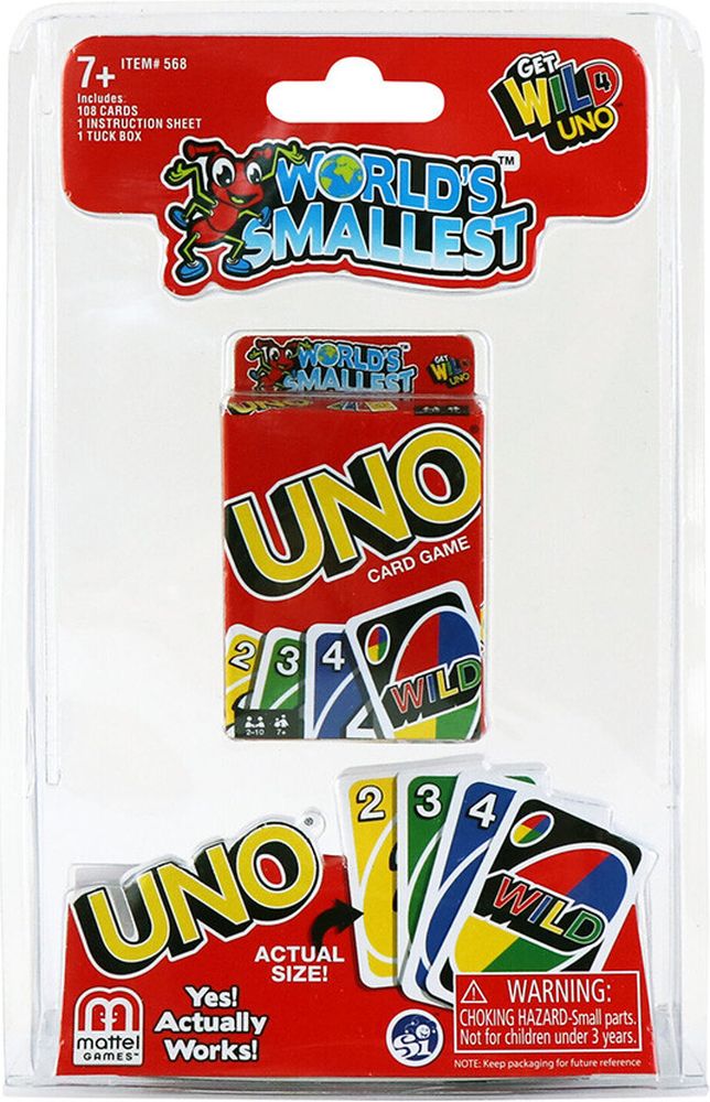 UNO WORLDS SMALLEST WORLDS SMALLEST