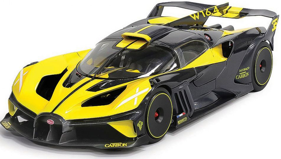 BUGATTI BOLIDE BBURAGO ΜΕΤΑΛΛΙΚΟ ΑΝΤΙΓΡΑΦΟ 1:18 YELLOW BBURAGO