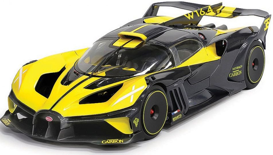 BUGATTI BOLIDE BBURAGO ΜΕΤΑΛΛΙΚΟ ΑΝΤΙΓΡΑΦΟ 1:18 YELLOW