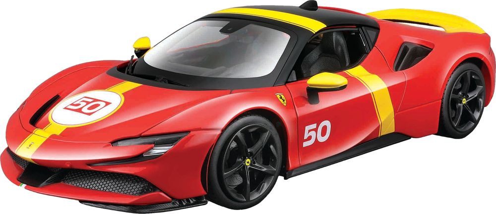 FERRARI SF90 STRADALE ASSETO FIORANO BBURAGO ΜΕΤΑΛΛΙΚΟ ΑΝΤΙΓΡΑΦΟ 1:18 RED