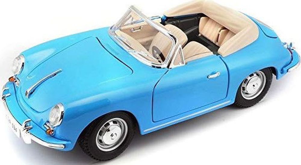 PORSCHE 356B CABRIOLET BBURAGO ΜΕΤΑΛΛΙΚΟ ΑΝΤΙΓΡΑΦΟ 1:18 BLUE BBURAGO