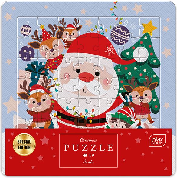 ΠΑΖΛ INTERDRUK 49 XMAS FRAME HAPPY FRIENDS INTERDRUK