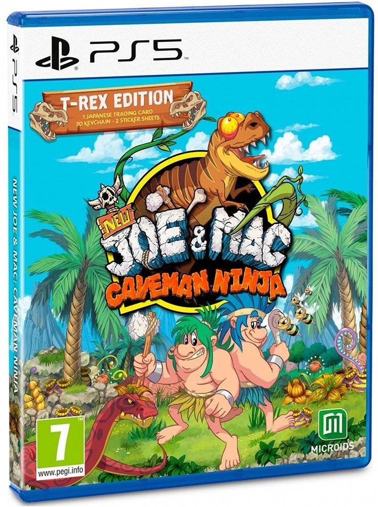 PS5 NEW JOE - MAC - CAVEMAN NINJA T- REX EDITION MICROIDS