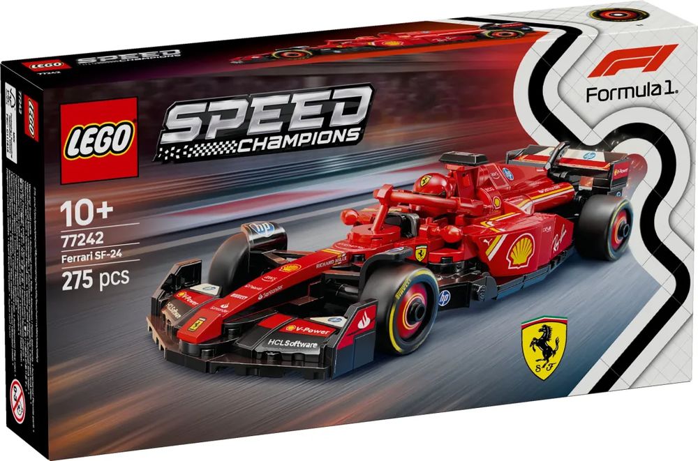 LEGO SPEED CHAMPIONS FERRARI SF-24 F1 RACE CAR (77242)