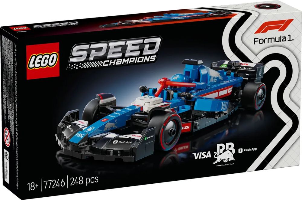 LEGO SPEED CHAMPIONS VISA CASH APP RB VCARB 01 F1 RACE CAR (77246)