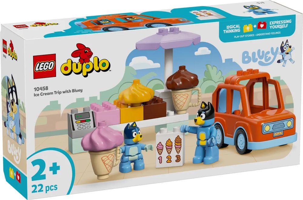 LEGO DUPLO BLUEY ICE CREAM TRIP WITH BLUEY (10458)
