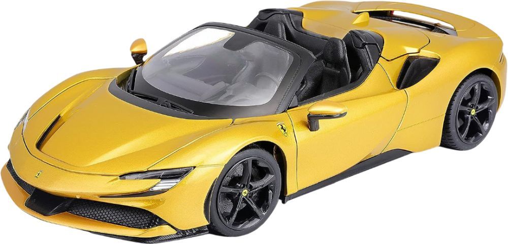 ΟXHMA FERRARI SF90 SPIDER GOLD ΜΕΤΑΛΛΙΚΟ ΑΝΤΙΓΡΑΦΟ BBURAGO 1:18 (18/16016) BBURAGO