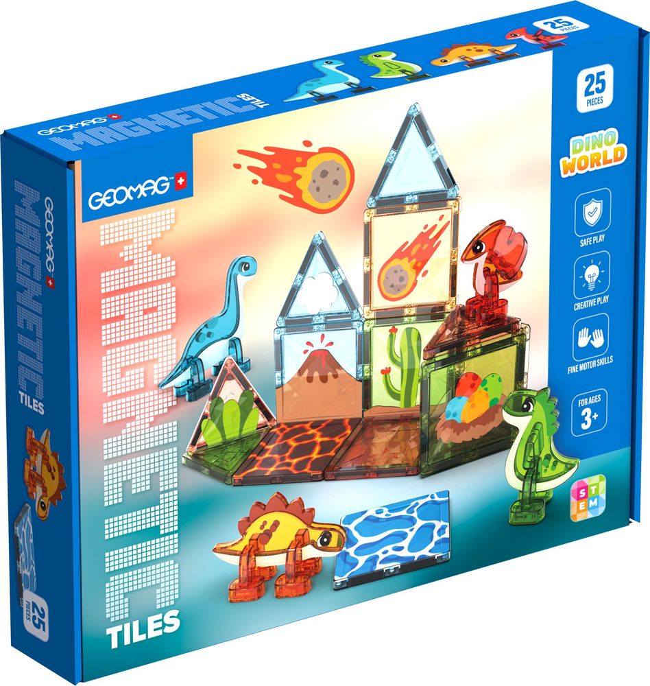GEOMAG MAGNETIC TILES DINO WORLD 25PCS GEOMAG