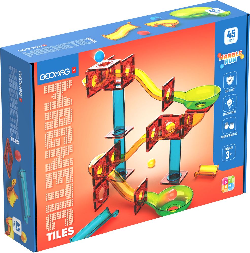 GEOMAG MAGNETIC TILES MARBLE FUN 45PCS GEOMAG
