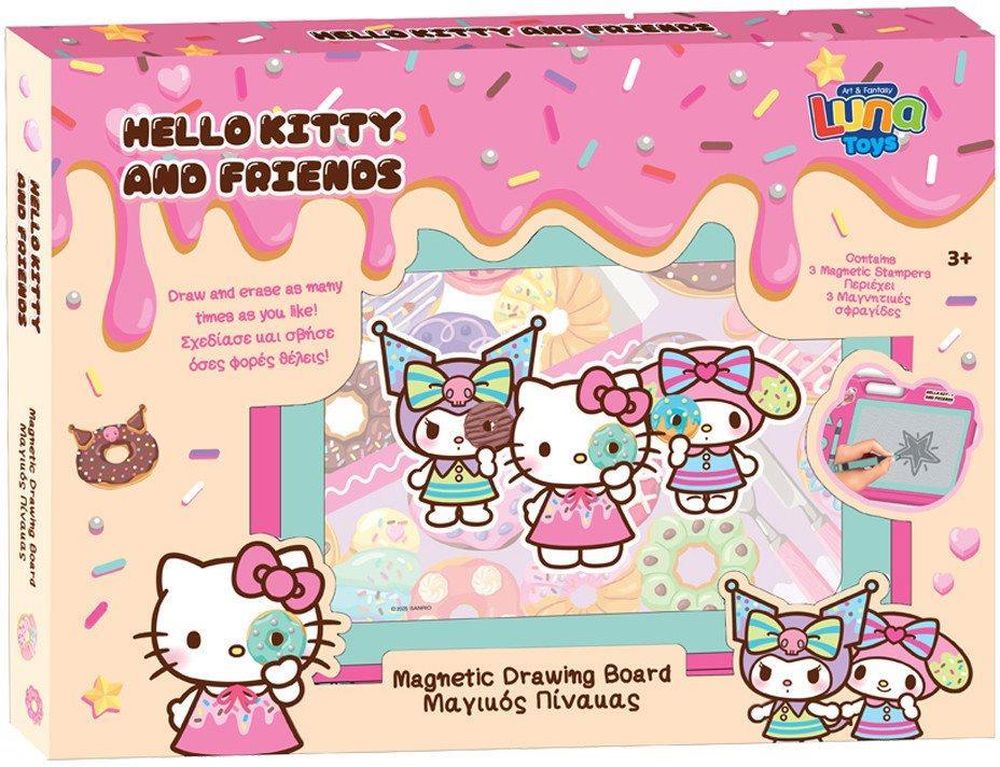 LUNA ΠΙΝΑΚΑΣ ΓΡΑΨΕ ΣΒΗΣΕ HELLO KITTY AND FRIENDS 38X3X28 ΕΚ.