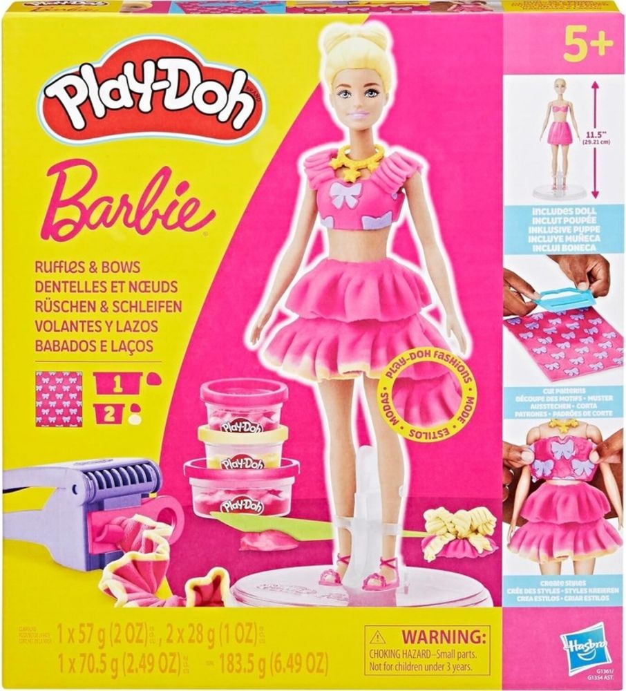 BARBIE DESIGNER DOLLS RUFFLES AND BOWS HASBRO PLAY-DOH FASHION (G1361) HASBRO
