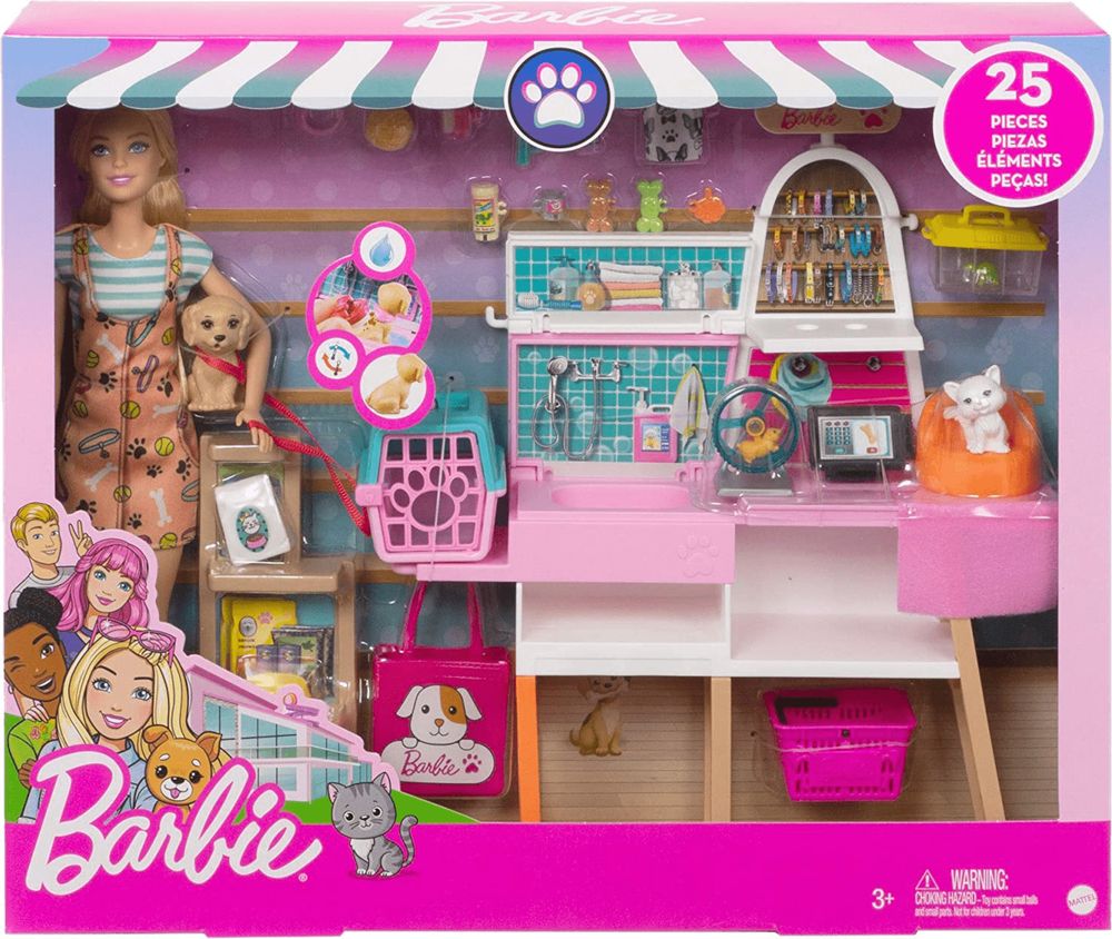 BARBIE PET SUPPLY STORE PLAYSET + ΛΑΜΠΑΔΑ MATTEL