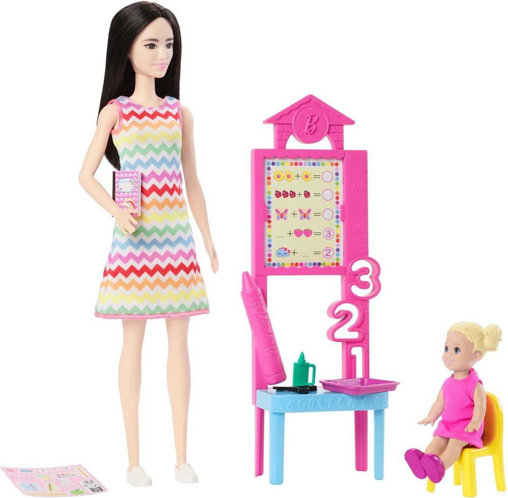 BARBIE: YOU CAN BE ANYTHING TEACHER DOLL WITH BLACK HAIR MATTEL