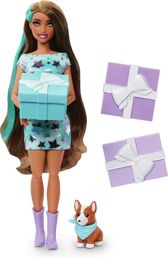 BARBIE PARTY UNBOXED REVEAL ΜΕΛΑΧΡΙΝΗ MATTEL