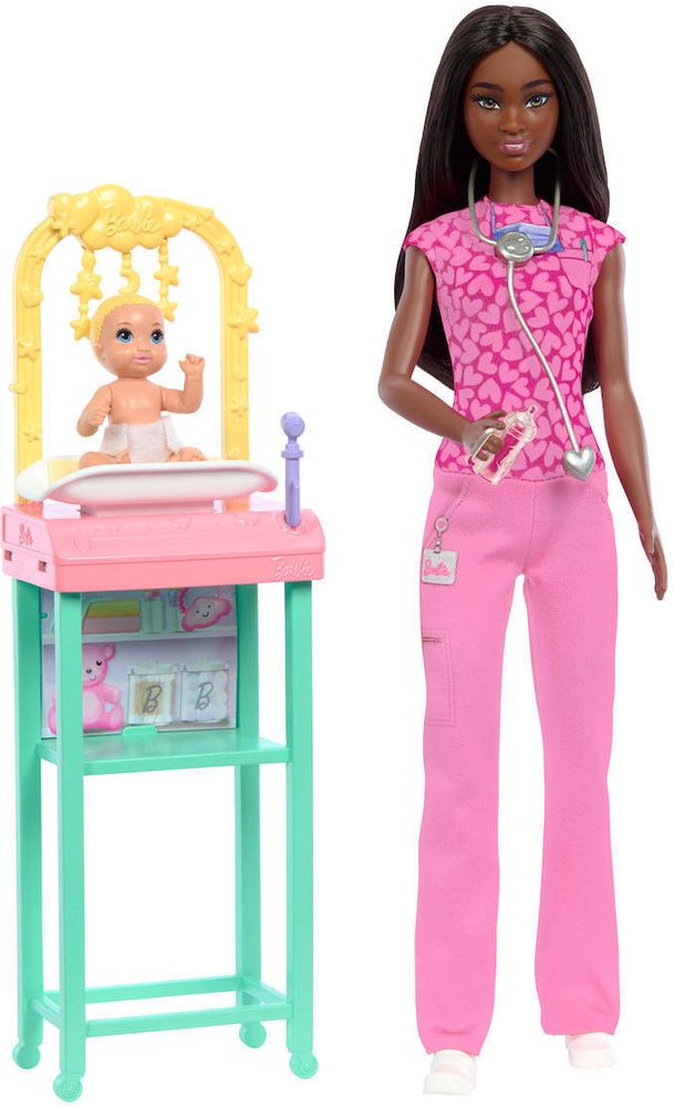 BARBIE: YOU CAN BE ANYTHING - DOCTOR DOLL WITH BLACK HAIR AND DARK SKIN