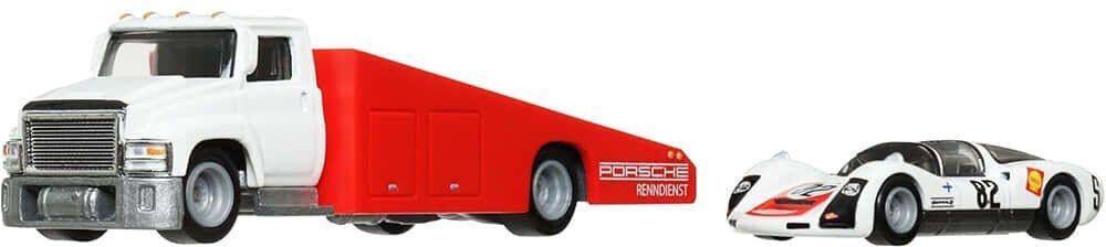 HOT WHEELS: PREMIUM CAR CULTURE TEAM TRANSPORT '66 PORSCHE 906 CARRERA 6 CARRY ON MATTEL