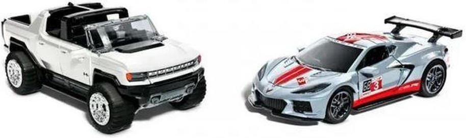 MATTEL HOT WHEELS: PULL-BACK SPEEDERS - GMC HUMMER EV - CORVETTE C8.R (HPR94)