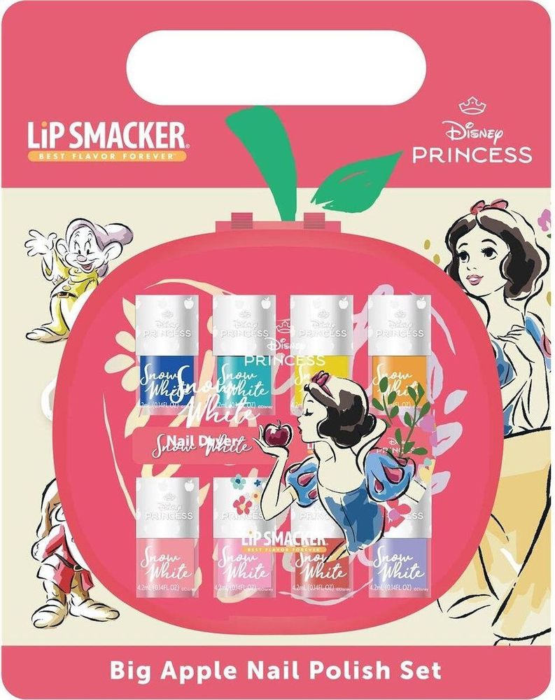 DISNEY PRINCESS LIP SMACKER SNOW WHITE - BIG APPLE NAIL POLISH SET