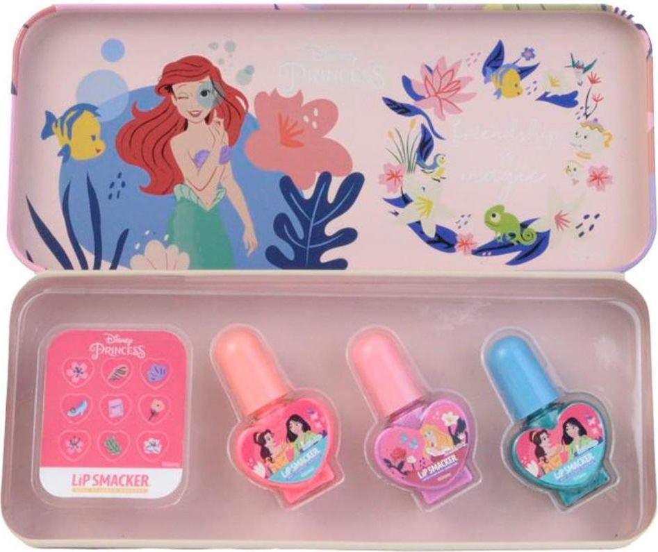 DISNEY PRINCESS LIP SMACKER NAIL POLISH TIN LIP SMACKER
