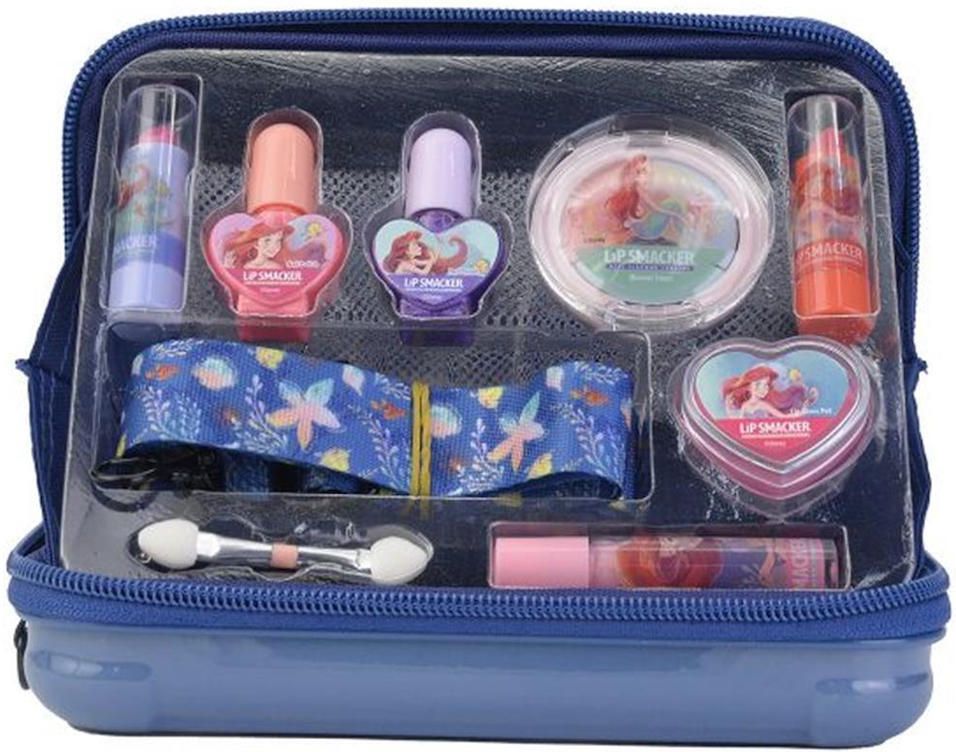 DISNEY PRINCESS LIP SMACKER ARIEL TRAVEL TO GO BEAUTY CASE