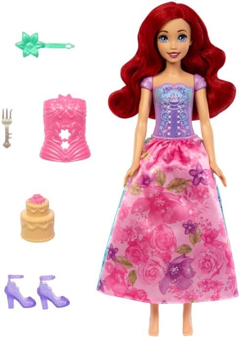 DISNEY PRINCESS SPIN - REVEAL ARIEL DOLL (HTV88) MATTEL