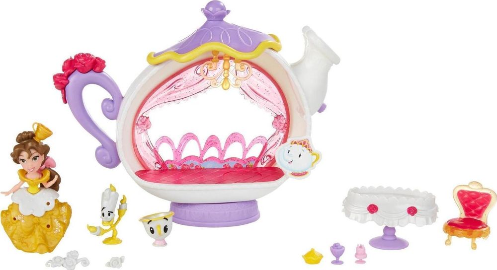 DISNEY PRINCESS SMALL DOLL PLAYSET ASST BELLE'S ENCHANTED DINING ROOM (B5344)