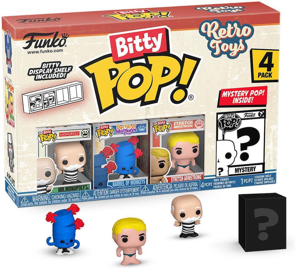 RETRO TOYS MR. MONOPOLY FUNKO BITTY POP 4-PACK