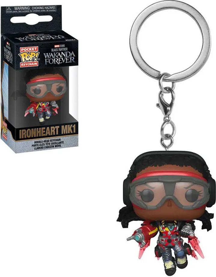 FUNKO POP MARVEL BLACK PANTHER WAKANDA FOREVER - IRONHEART MK1 VINYL FIGURE KEYCHAIN FUNKO POP