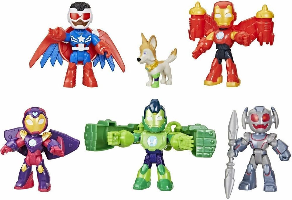 MARVEL HASBRO IRON MAN AND HIS AWESOME FRIENDS ARMORED UP AVENGERS PACK FIGURES (G1255)