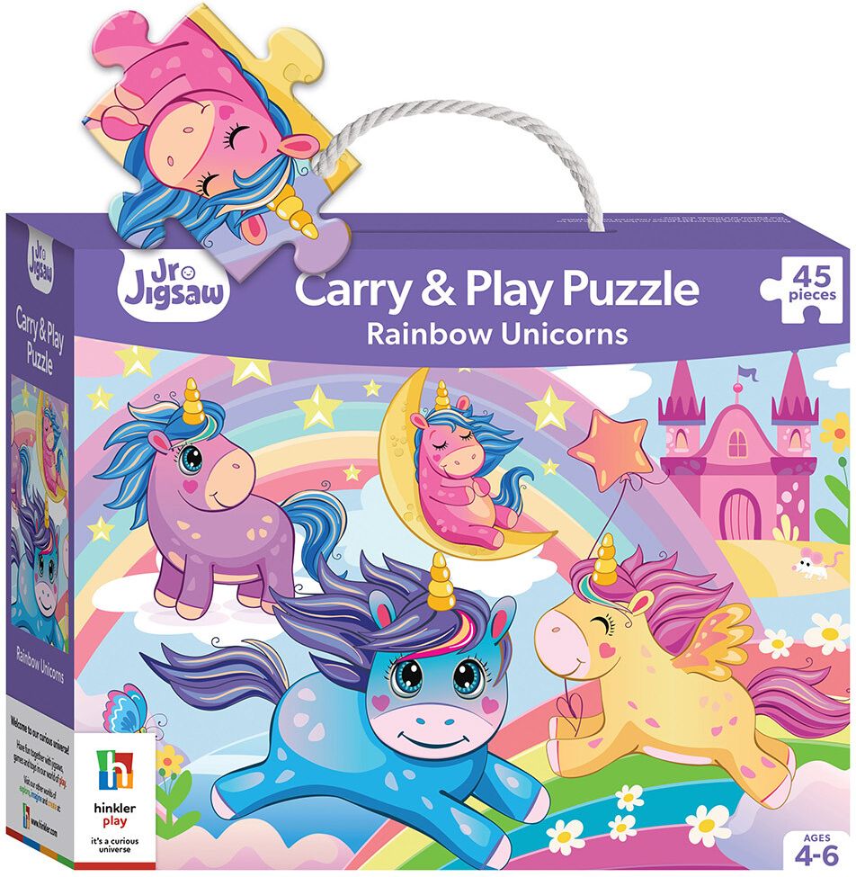 CARRY - PLAY JUNIOR JIGSAW RAINBOW UNICORNS
