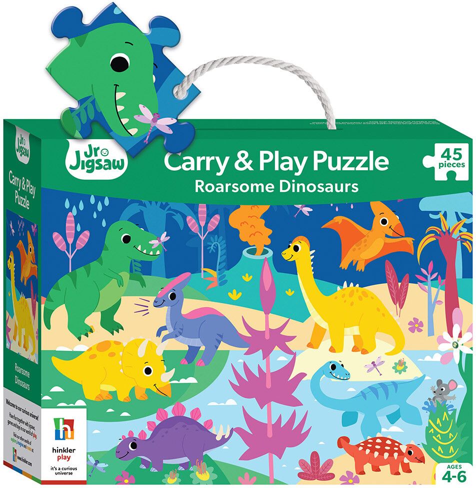 CARRY - PLAY JUNIOR JIGSAW ROARSOME DINOSAURS JUNIOR JIGSAW