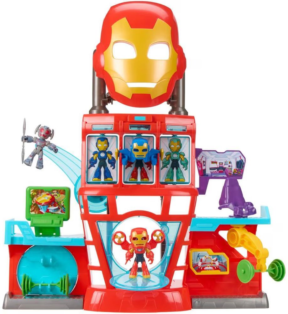 MARVEL HASBRO IRON MAN AND HIS AWESOME FRIENDS IRON QUARTERS PLAYSET - PLAYSET HASBRO