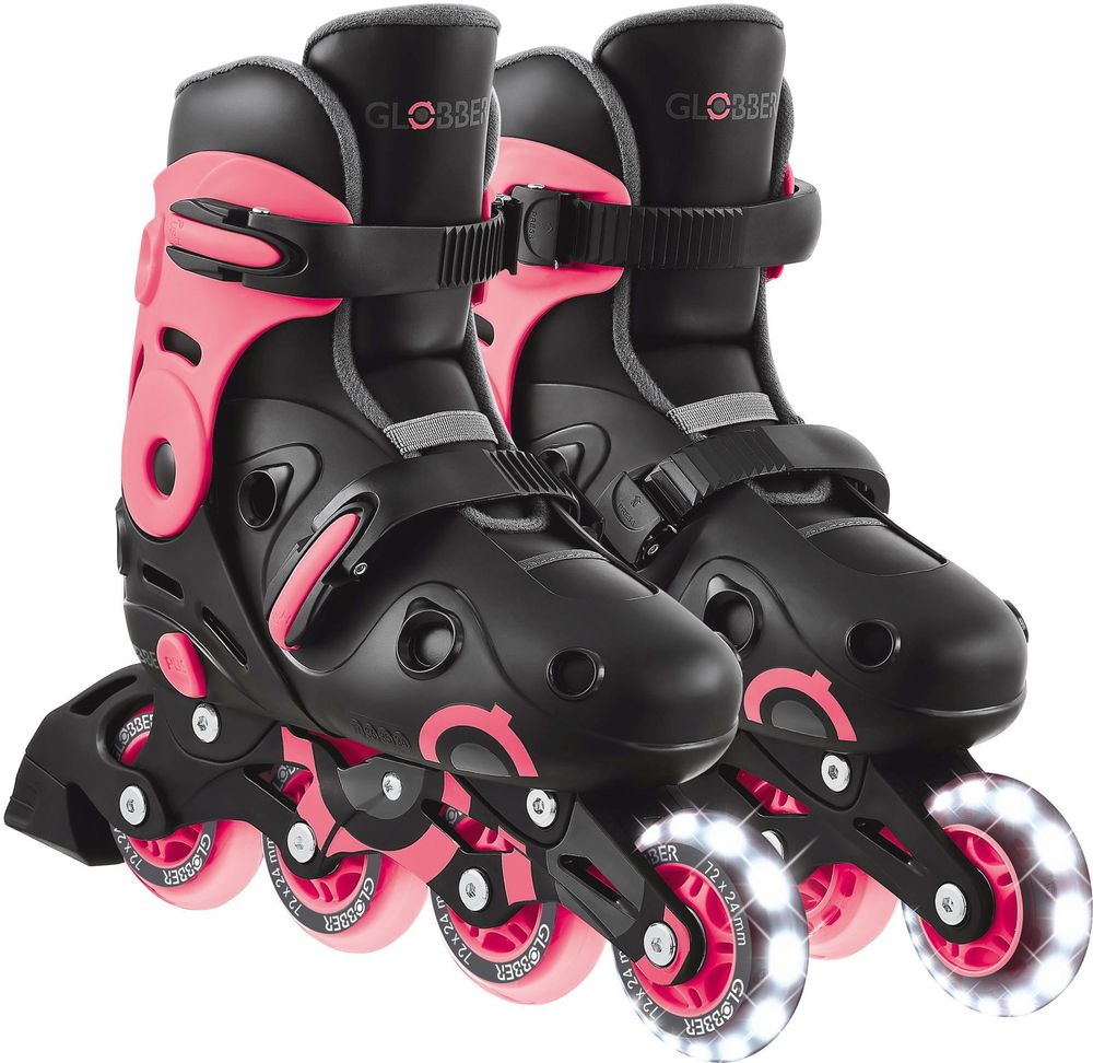 ΠΑΤΙΝΙΑ GLOBBER INLINE SKATES LIGHTS NO 34-37 CORAL PINK (785-110) GLOBBER